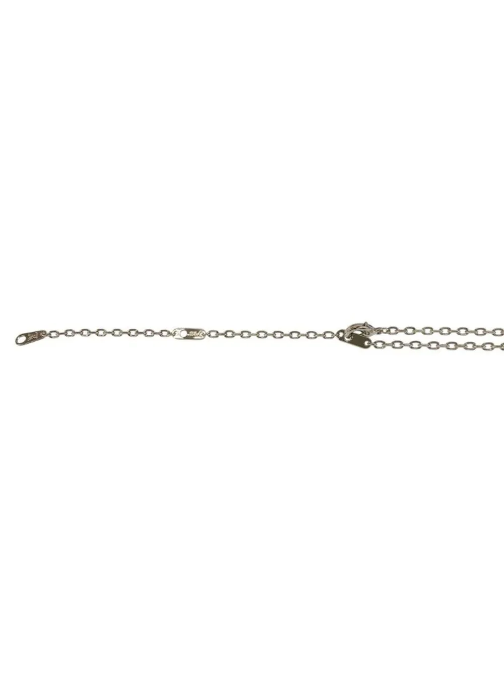 Louis Vuitton Pendant LV Plain Silver Metal Necklace